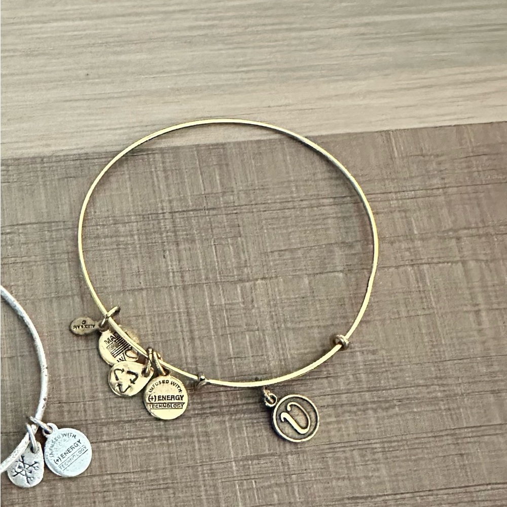 Initial V Alex and Ani bracelet
